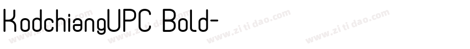 KodchiangUPC Bold字体转换
